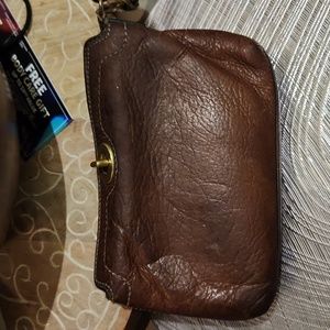 Coach Vintage leather wristlet.